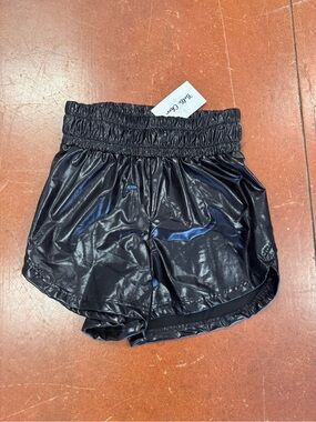 Women's Black Metallic Shorts